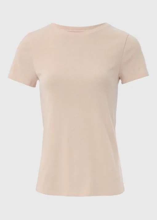 Beige Fitted T-Shirt