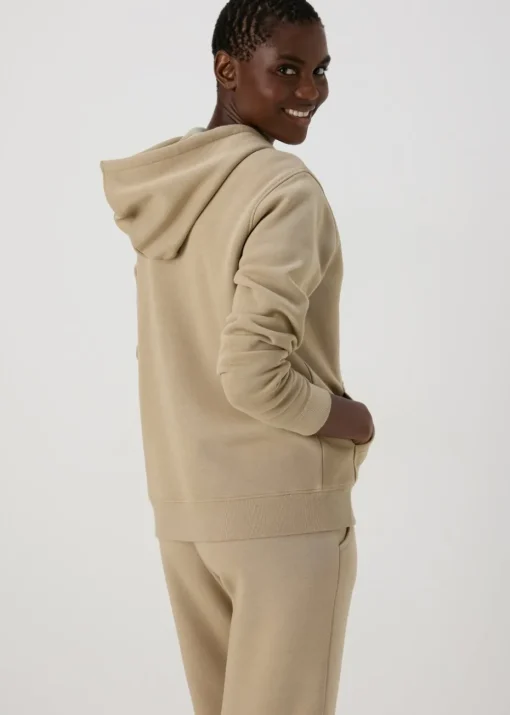 Beige Zip Up Hoodie