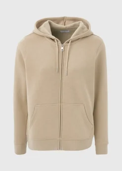 Beige Zip Up Hoodie