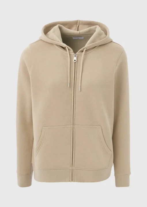 Beige Zip Up Hoodie