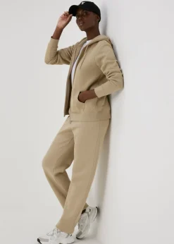 Beige Zip Up Hoodie