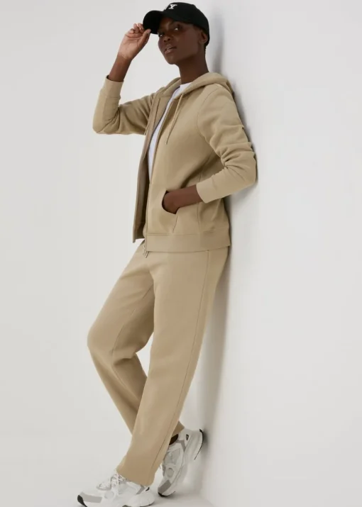 Beige Zip Up Hoodie