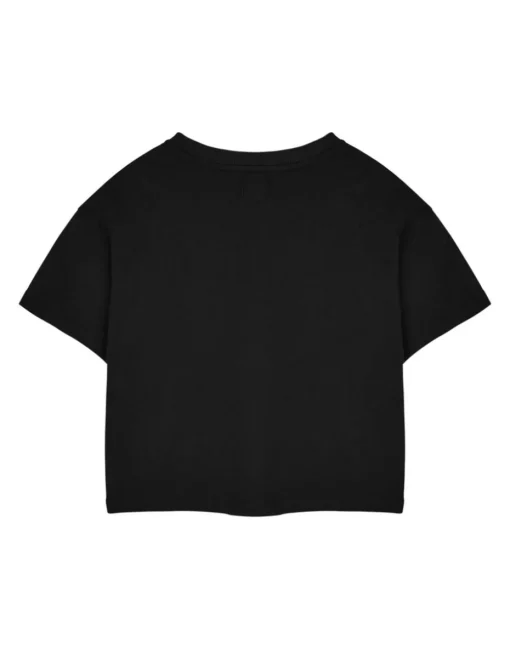 Betty Boop Heart Black Cropped Short Sleeved T-Shirt