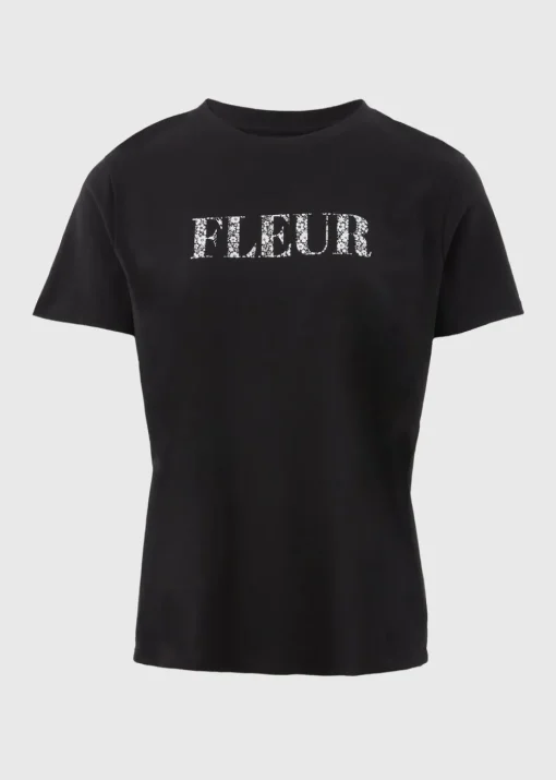 Black Fleur Graphic T-Shirt