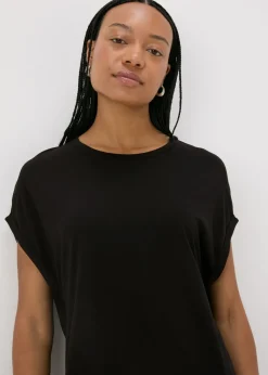 Black Longline T-Shirt