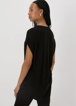 Black Longline T-Shirt