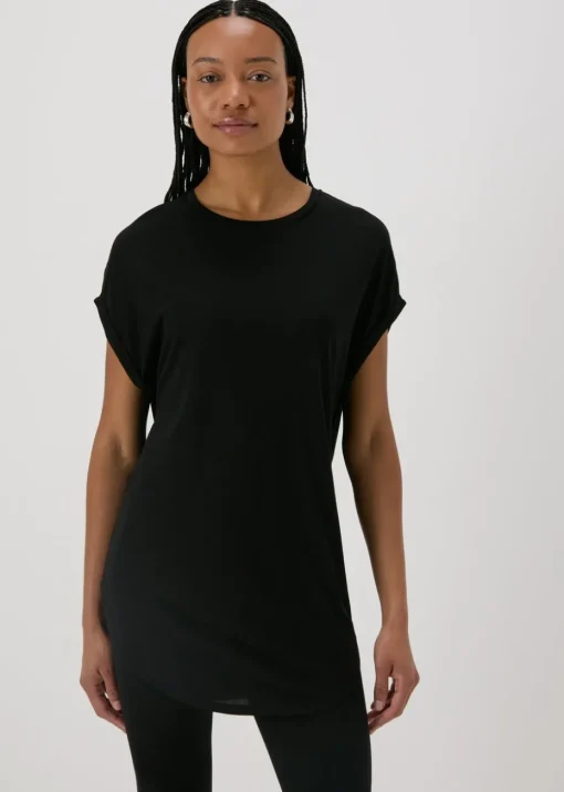 Black Longline T-Shirt