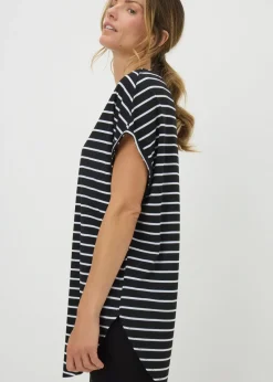 Black Stripe Longline T-Shirt