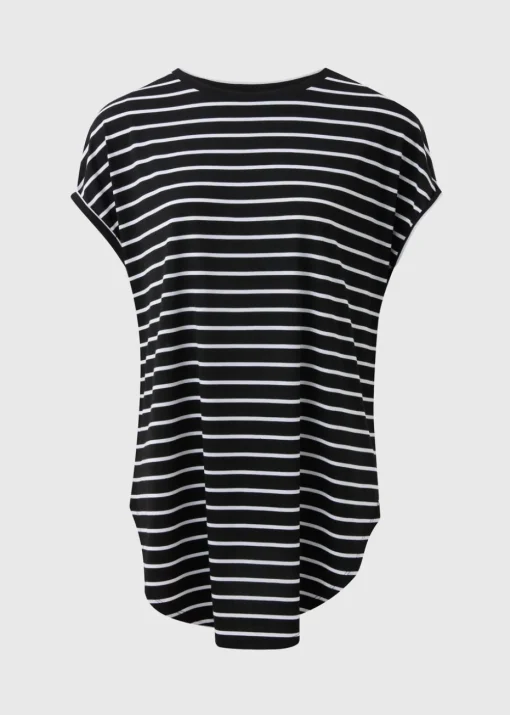 Black Stripe Longline T-Shirt