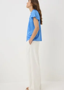 Blue Boho Blouse