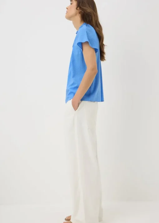Blue Boho Blouse
