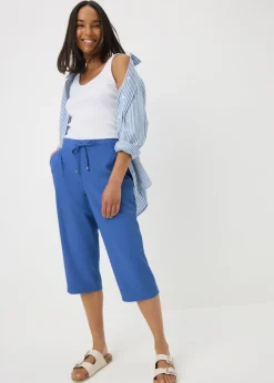 Blue Cropped Trousers