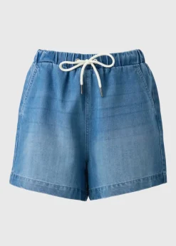 Blue Mid Wash Comfort Fit Denim Shorts