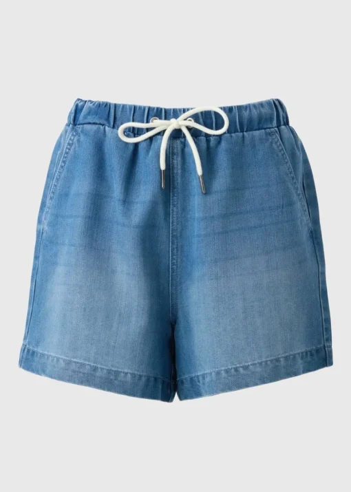 Blue Mid Wash Comfort Fit Denim Shorts