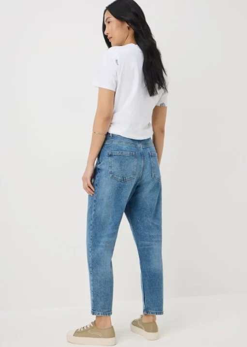 Blue Mid Wash Mom Style Jeans