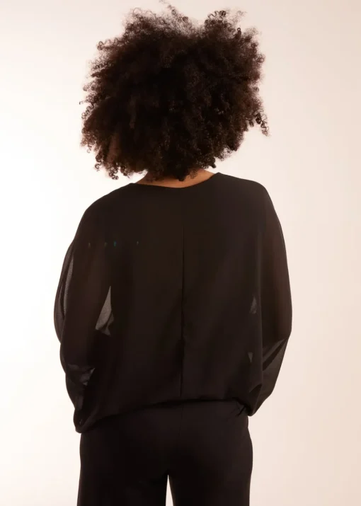 Blue Vanilla Black Batwing Necklace Top