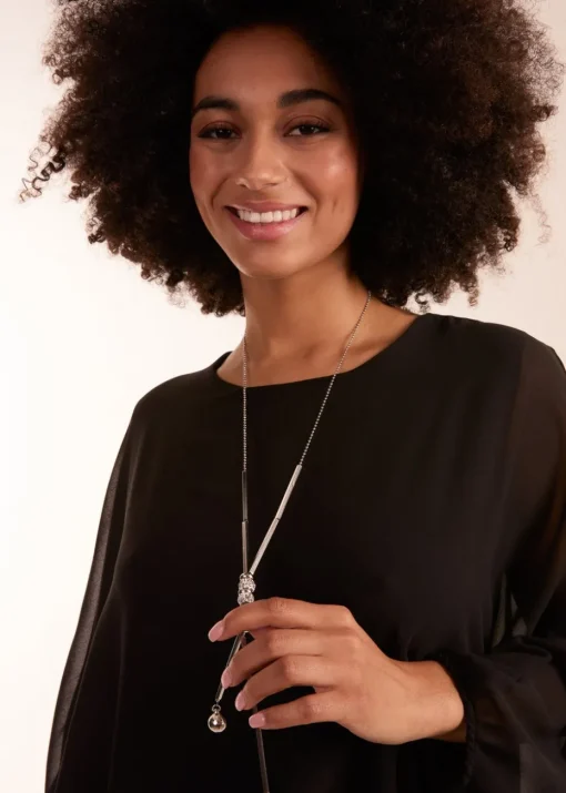 Blue Vanilla Black Batwing Necklace Top
