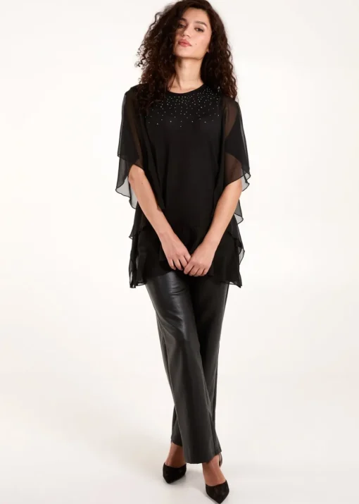 Blue Vanilla Black Diamante Tunic