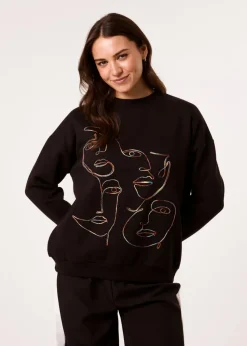 Blue Vanilla Black Face Stitch Sweatshirt