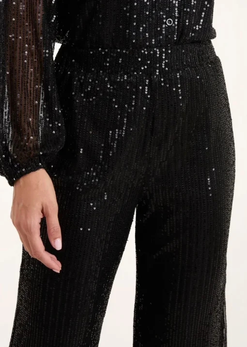 Blue Vanilla Black Sequin Trousers