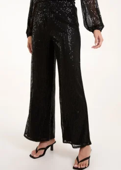 Blue Vanilla Black Sequin Trousers