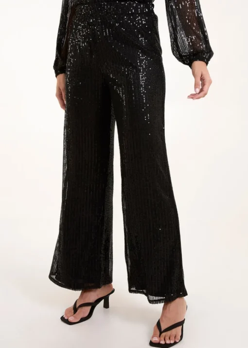 Blue Vanilla Black Sequin Trousers