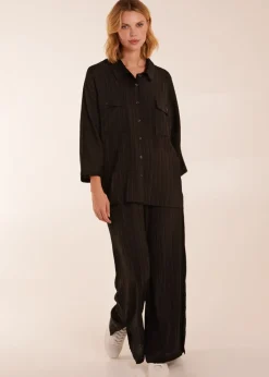 Blue Vanilla Black Shirt & Trousers Set
