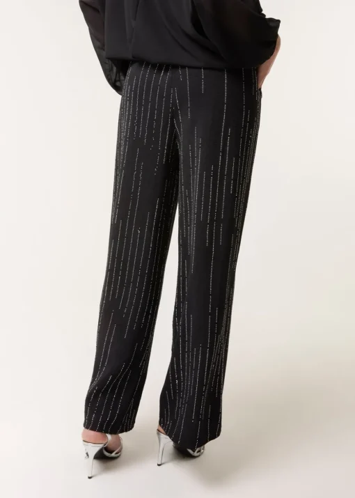 Blue Vanilla Black Sparkle Wide Leg Trouser