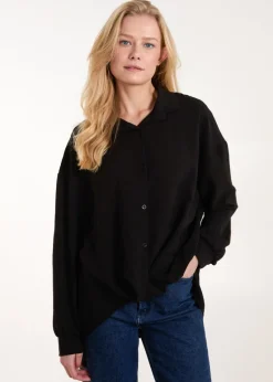 Blue Vanilla Black Twist Front Shirt