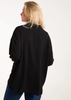 Blue Vanilla Black Twist Front Shirt