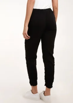 Blue Vanilla Black Zip Drawstring Trousers