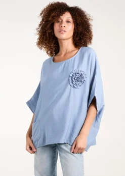 Blue Vanilla Blue Corsage Top