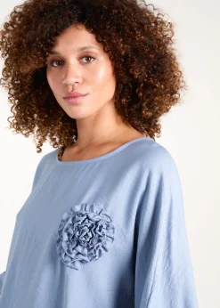 Blue Vanilla Blue Corsage Top