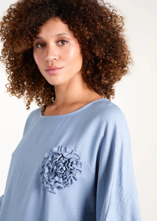 Blue Vanilla Blue Corsage Top