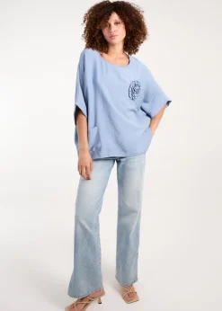 Blue Vanilla Blue Corsage Top
