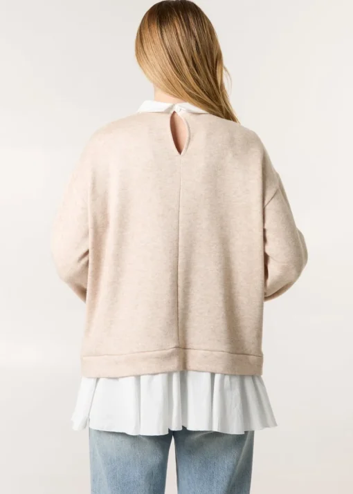 Blue Vanilla Brown 2in1 Cut & Sew Sweater