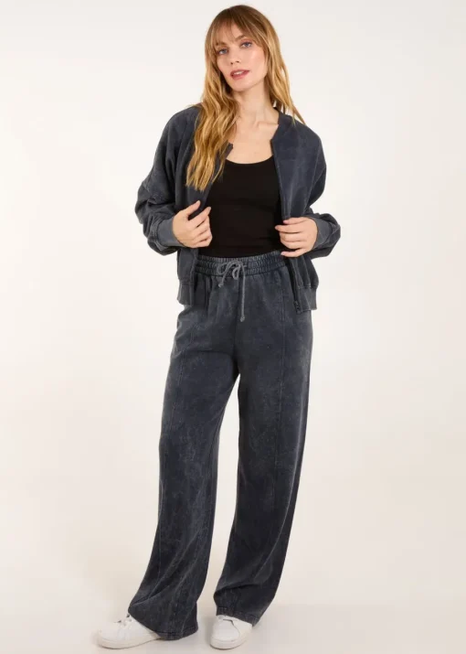 Blue Vanilla Charcoal Bomber Jacket & Jogger Set