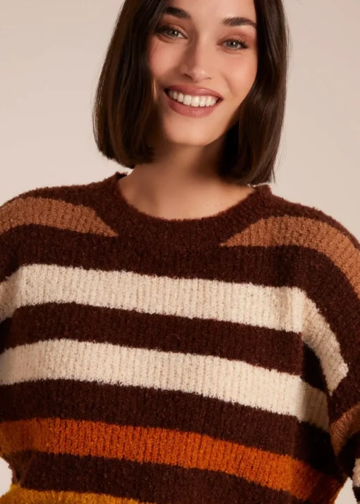 Blue Vanilla Chocolate Soft Touch Stripe Jumper