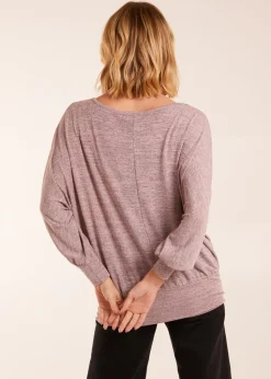 Blue Vanilla Cut And Sew Batwing Top