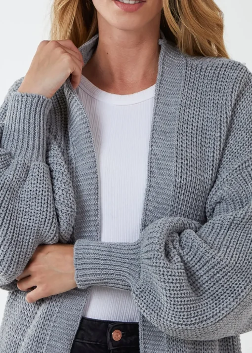Blue Vanilla Edge to Edge Knitted Long Cardigan