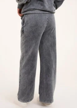 Blue Vanilla Grey Acid Wash Straight Leg Joggers
