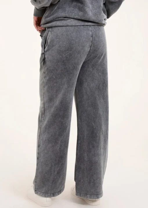 Blue Vanilla Grey Acid Wash Straight Leg Joggers