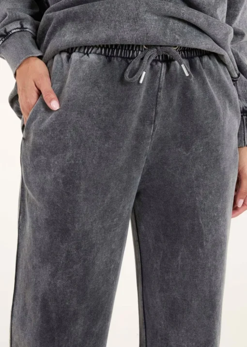 Blue Vanilla Grey Acid Wash Straight Leg Joggers