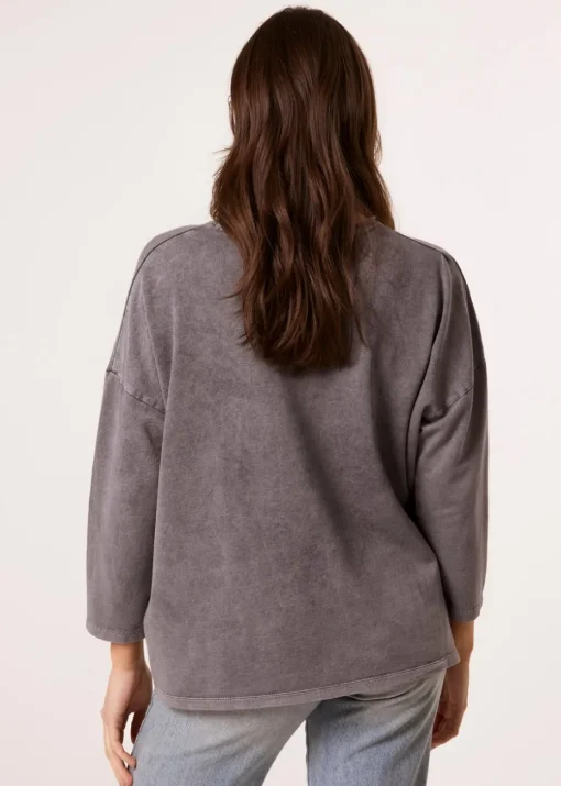 Blue Vanilla Grey Bow Sweatshirt