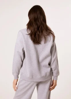 Blue Vanilla Grey Weekend Denim Applique Sweatshirt