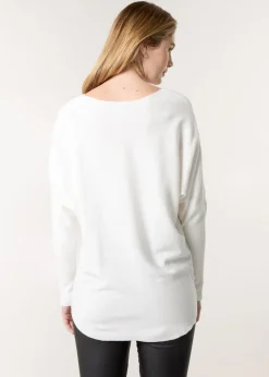 Blue Vanilla Ivory Embellished Cat Jumper