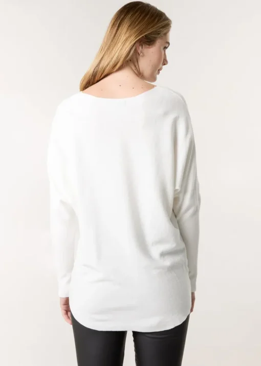 Blue Vanilla Ivory Embellished Cat Jumper