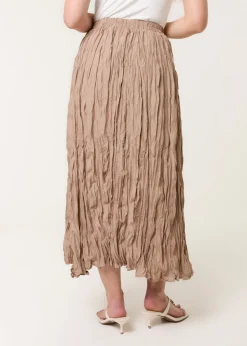 Blue Vanilla Mocha Crinkled Texture Skirt