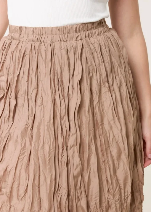 Blue Vanilla Mocha Crinkled Texture Skirt