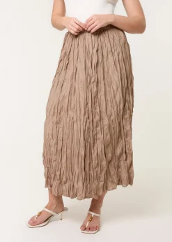 Blue Vanilla Mocha Crinkled Texture Skirt